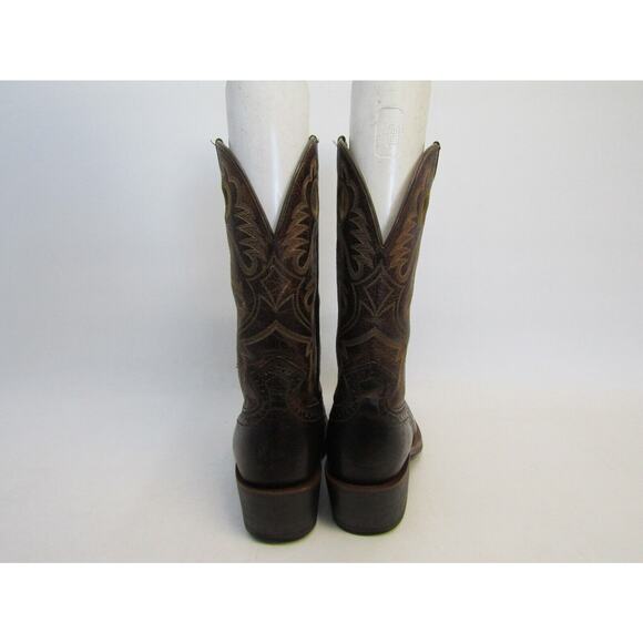 Ariat Mens Size 9 EE Brown Leather Buckaroo Stockman Cowboy Western Boots main image 8